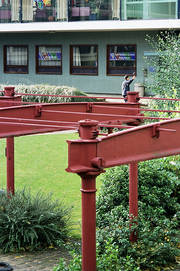 Photograph of the cast iron frame from the Havelock Mill